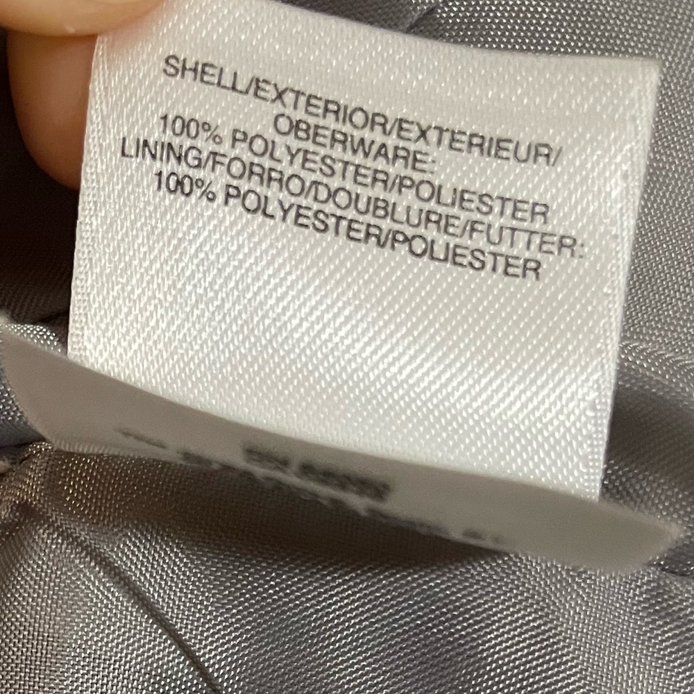 Le Suit Blazer Jacket Gray Silver Women’s Size 8 Professional Career Pleating - Picture 10 of 14